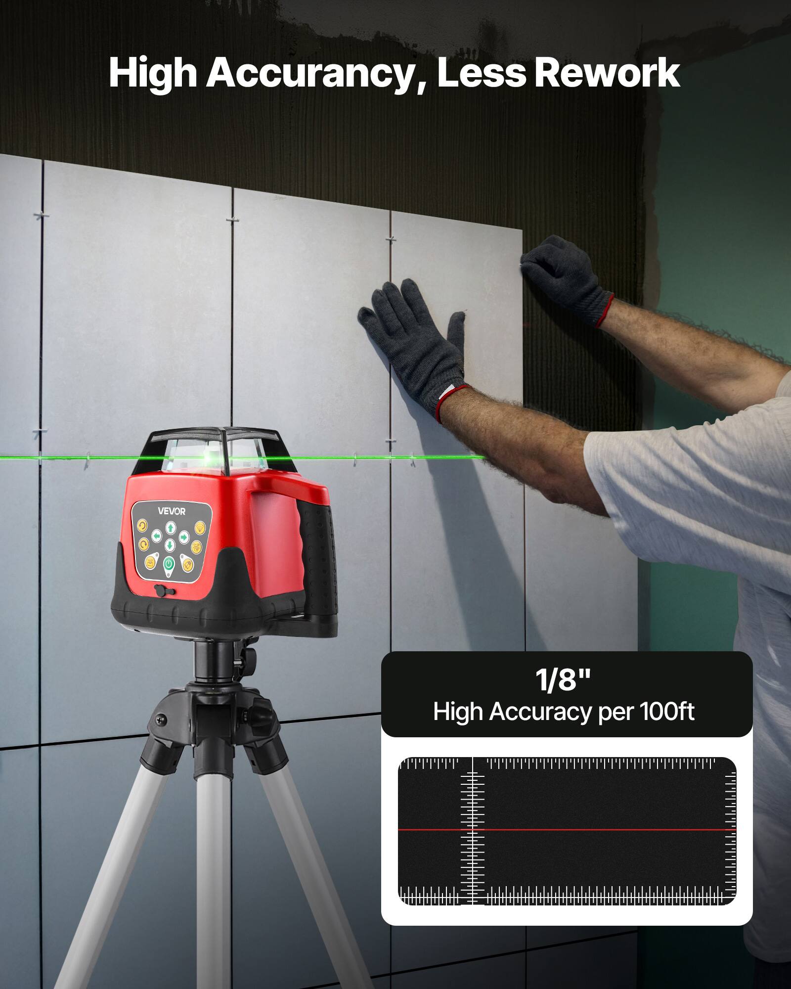 High Accuracy, Less Rework

1/8" High Accuracy per 100ft