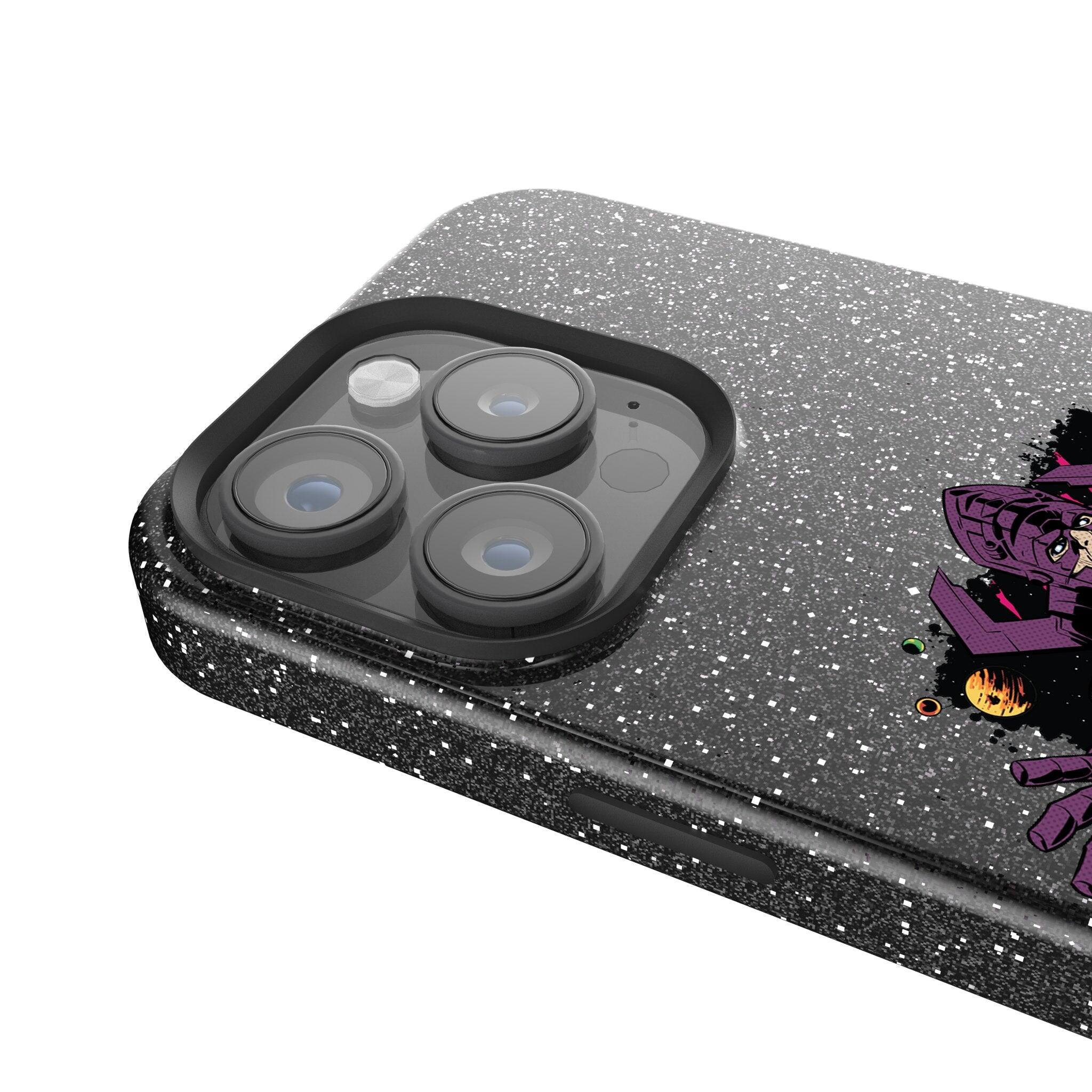 Back. Keyscaper - Marvel Badge Black Bling Phone Case - Apple iPhone 16 Pro Max - Galactus.