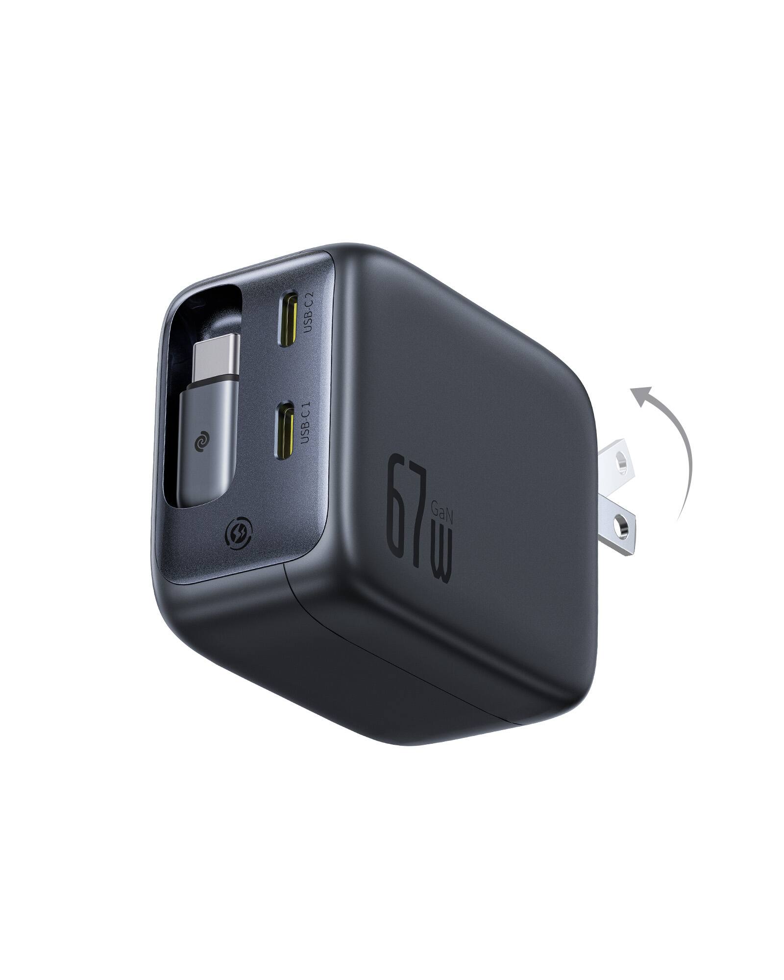 USB-C2, USB-C1, 67W, 67W GaN