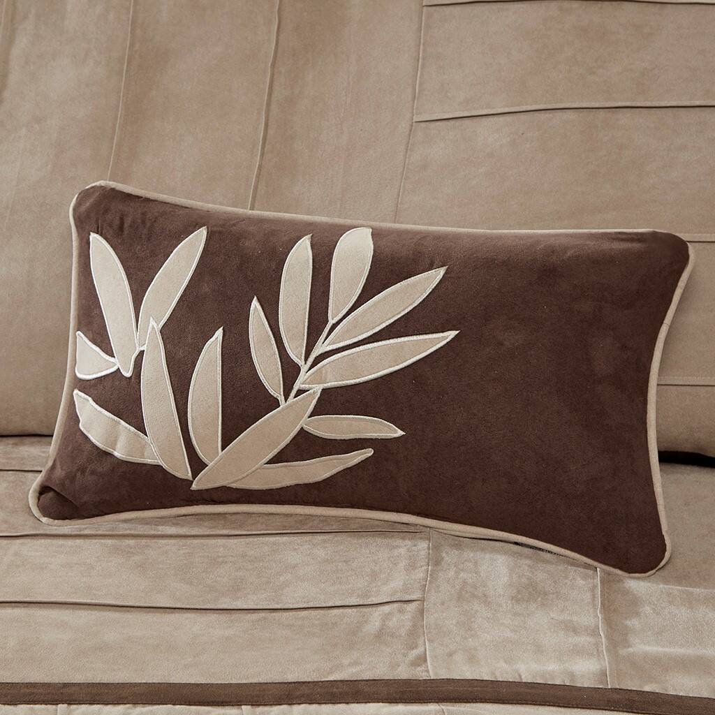 Alt View 3. Gracie Mills - Gracie Mills Beatriz 7-Piece Microsuede Comforter Set - Beige.