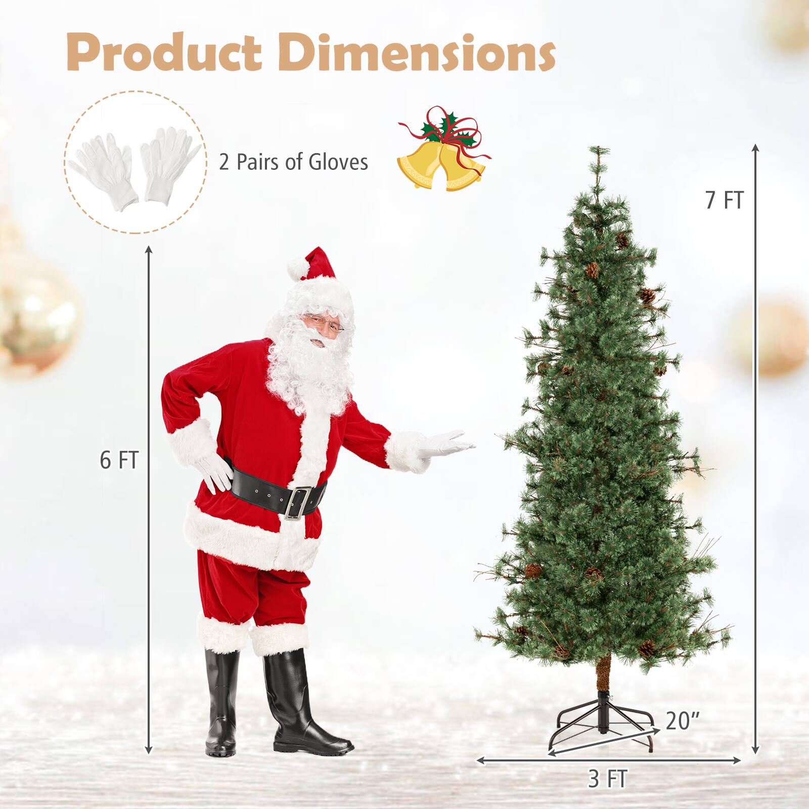 Product Dimensions

- 2 Pairs of Gloves
- 6 FT
- 7 FT
- 20"
- 3 FT