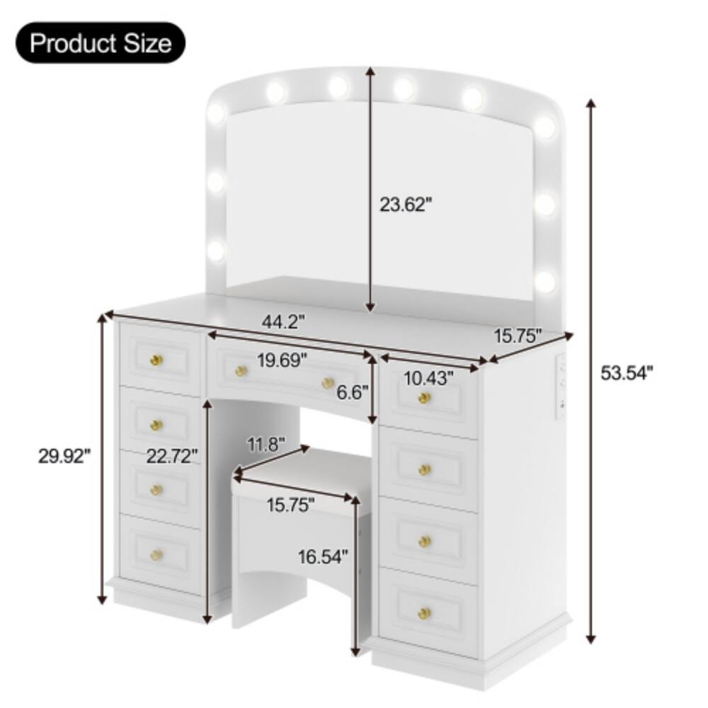 Product Size: 23.62" x 44.2" x 19.69" x 6.6" x 10.43" x 15.75" x 53.54" x 29.92" x 22.72" x 11.8" x 15.75" x 16.54"