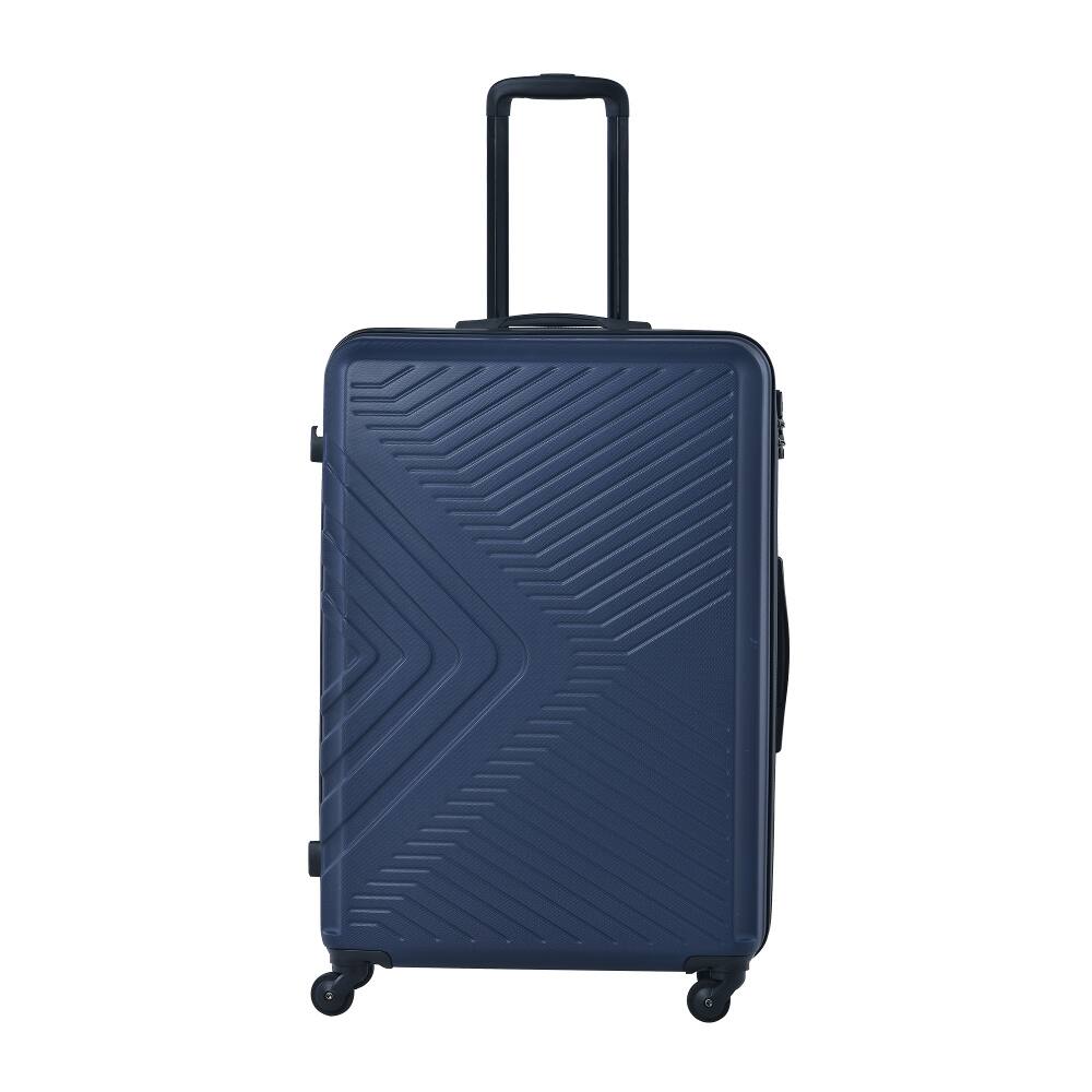 Left. Ropilly - Ropilly 3 Piece Luggage Set ABS Hard Shell Suitcase Set Navy - Navy.