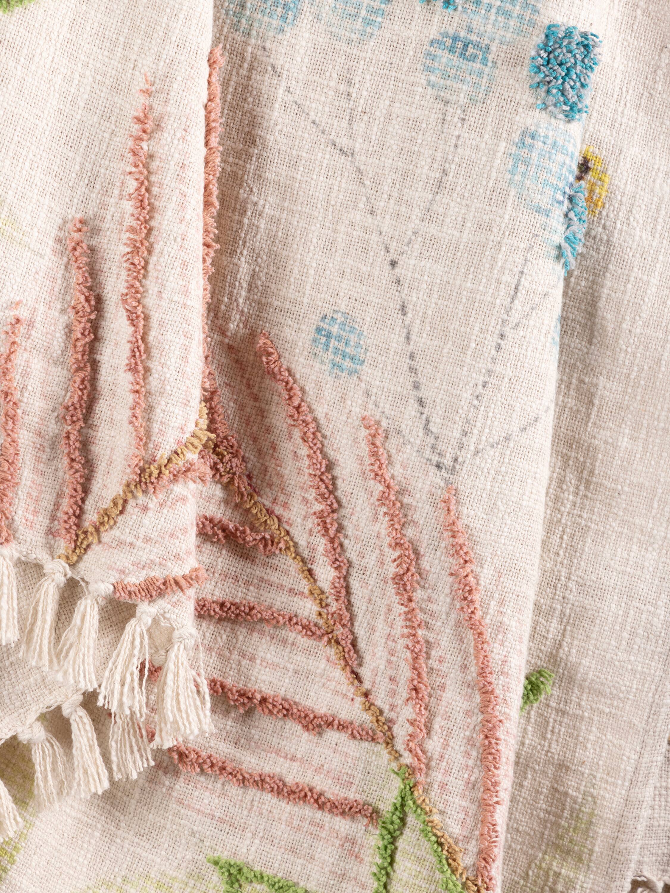 Left. GAURI KOHLI - Bahara Throw Blanket - Multicolored.