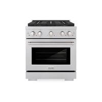 ZLINE - 30 in. 4.2 cu. ft. Freestanding Paramount Dual Fuel Range with DuoPro Cooktop and Electric Oven - Stainless Steel - Front_Zoom
