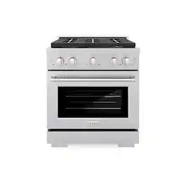 ZLINE - 30 in. 4.2 cu. ft. Freestanding Paramount Dual Fuel Range with DuoPro Cooktop and Electric Oven - Stainless Steel