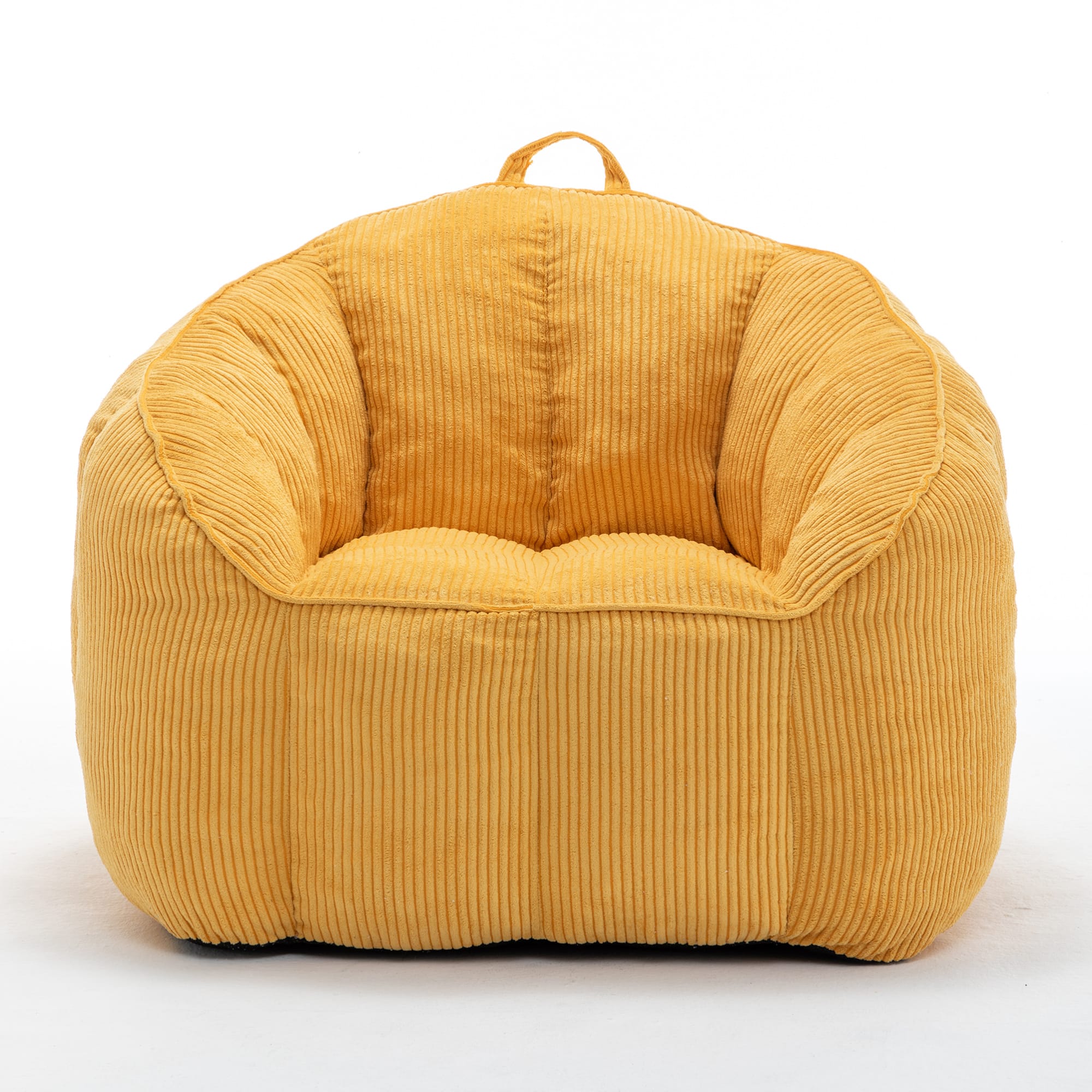 GOODSILO - Large Corduroy Bean Bag Sofa Chair with Armrests for Living Room and Bedroom Comfort - Yellow