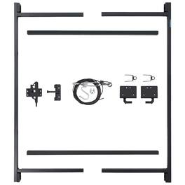 Adjust-A-Gate - Steel Frame Gate Building Kit, 60"- 96" Wide Opening Up To 5' High - Black