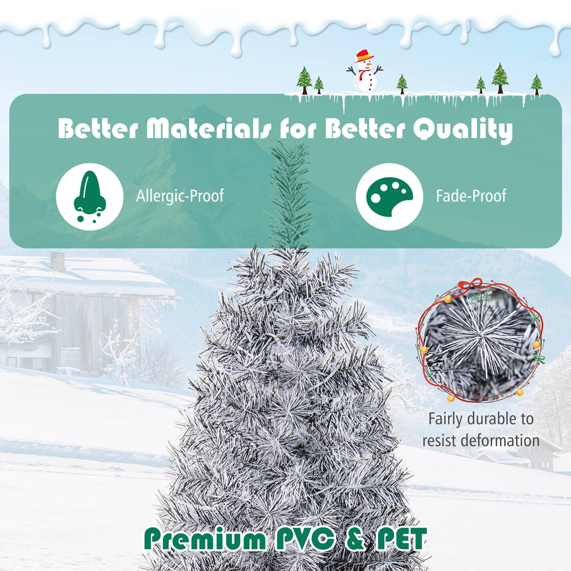Better Materials for Better Quality: Allergic-Proof, Fade-Proof, Fairly Durable to Resist Deformation. Premium PVO & PET.