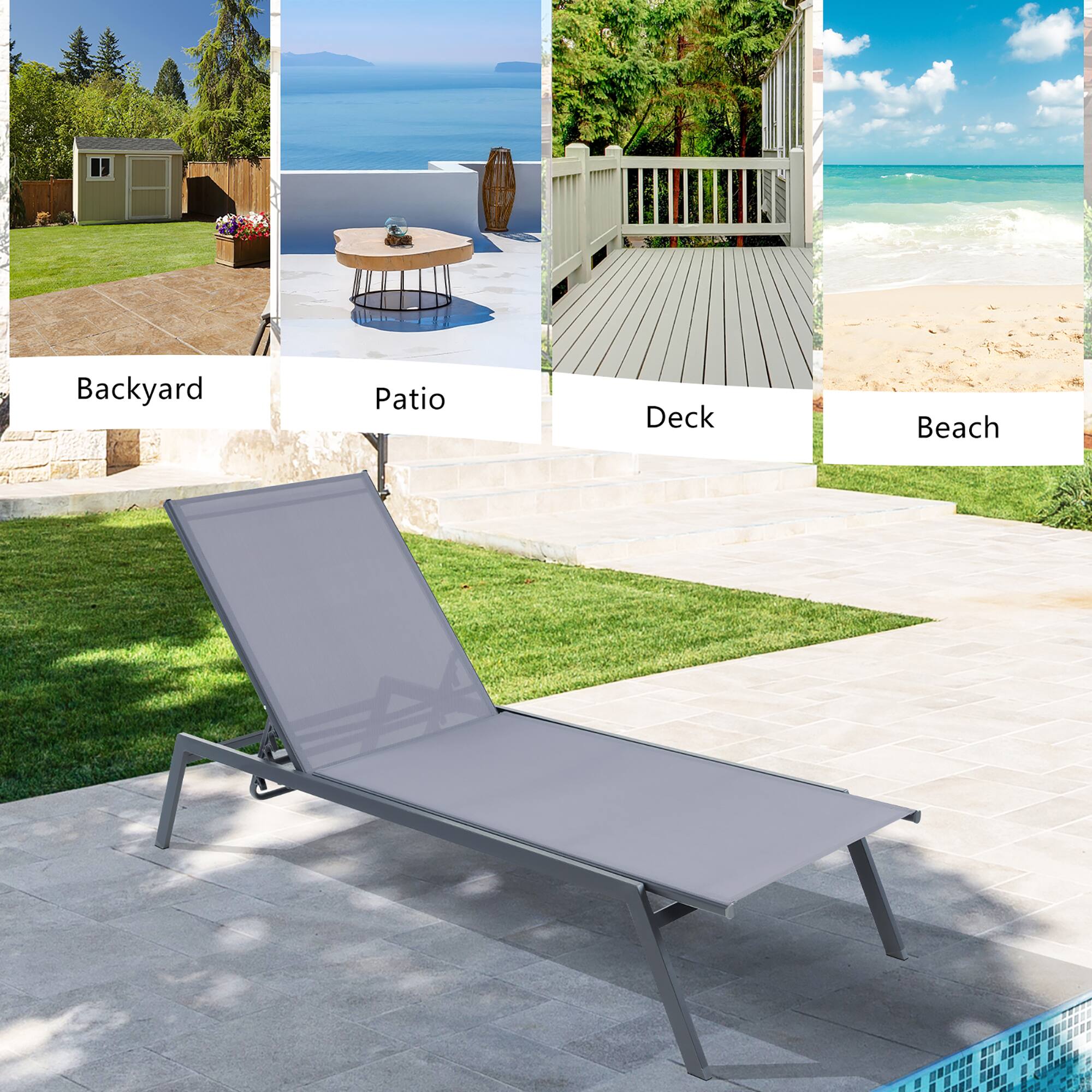- Backyard
- Patio
- Deck
- Beach