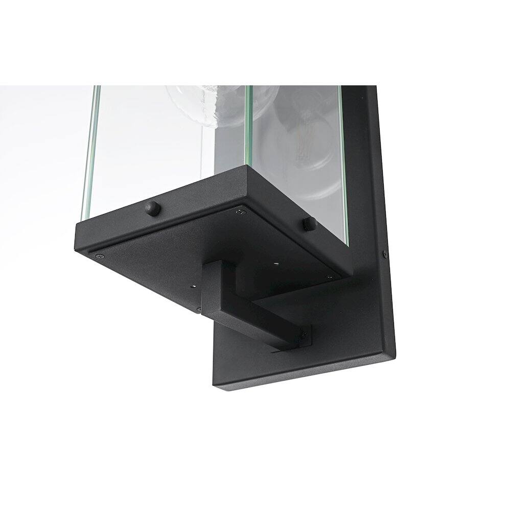 Alt View 1. Elegant Lighting - Keaton 7 Inch Outdoor Wall Sconce In Black - Black.