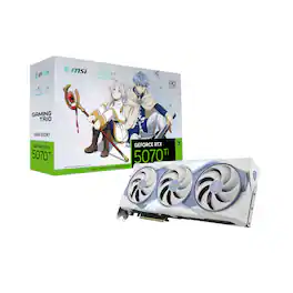 MSI - NVIDIA GeForce RTX 5070 Ti 16G FRIEREN EDITION OC GDDR7 PCI Express Gen 5 Graphics Card - White