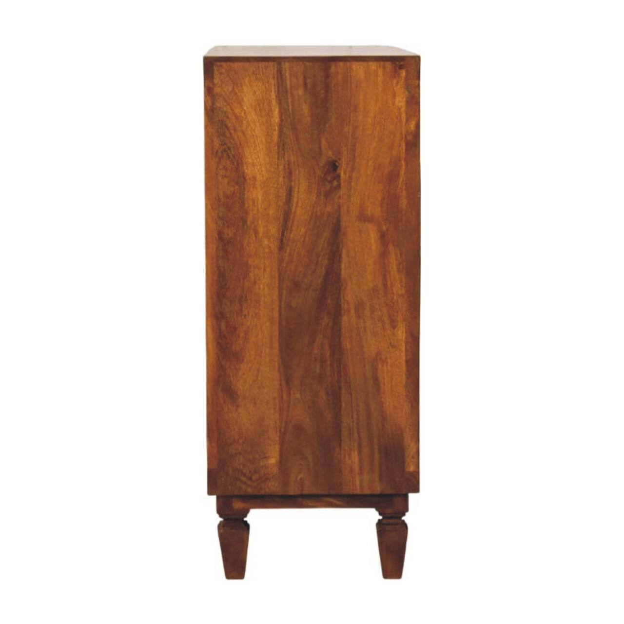 Alt View 4. Artisan Furniture - Artisan Furniture Solid Wood Cadiz Carved Cabinet - Brown.
