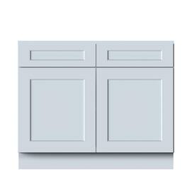 Boyel Living - 42in.W Dove BASE CABINET Fully assembled Cabinet with Two Rubberwood Drawers and Two MDF Door Recessed Panel Shaker - Gray