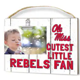 Jardine - Ole Miss Rebels 8'' x 10'' Cutest Little Weathered Logo Clip Photo Frame - White