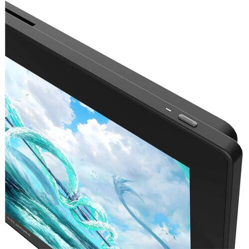 Alt View 3. Huion - Kamvas Pro 24 (4K) UHD Pen Display with KD100 Mini Keydial - Black.