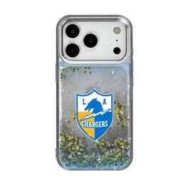 Keyscaper - NFL - Los Angeles Chargers Linen Logo iPhone Glitter Case - 15 - Multicolor
