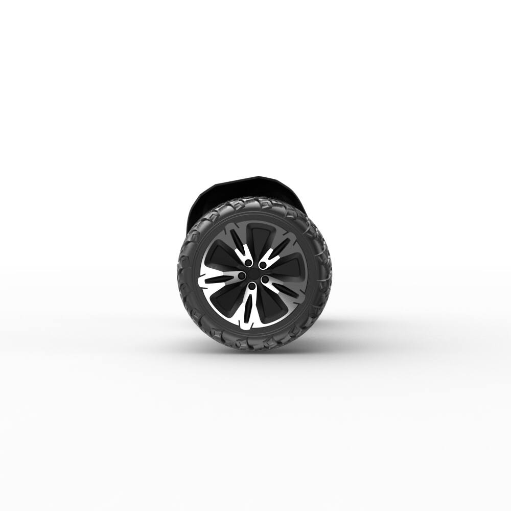 Left. MIHOVER - 8.5" All-Terrain Hoverboard for Kids & Adults, 350W×2 Dual Motors, UL2272, 10MPH, Bluetooth, LED Lights, 265LB - Black.
