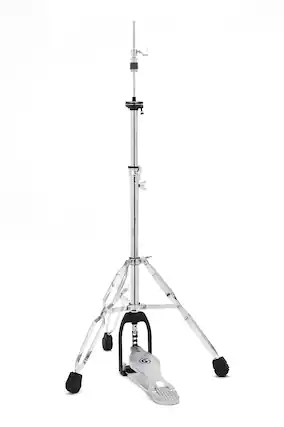 Front. Gibraltar Hardware - Compact Telescoping Hi Hat Stand, with Double Braced Base, and Lightweight Portable Design.