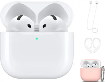 Apple AirPods 4 With Pink Accessory Kit White MXP63PNK - Best Buy Apple AirPods 4 With Pink Accessory Kit White MXP63PNK - Best Buy