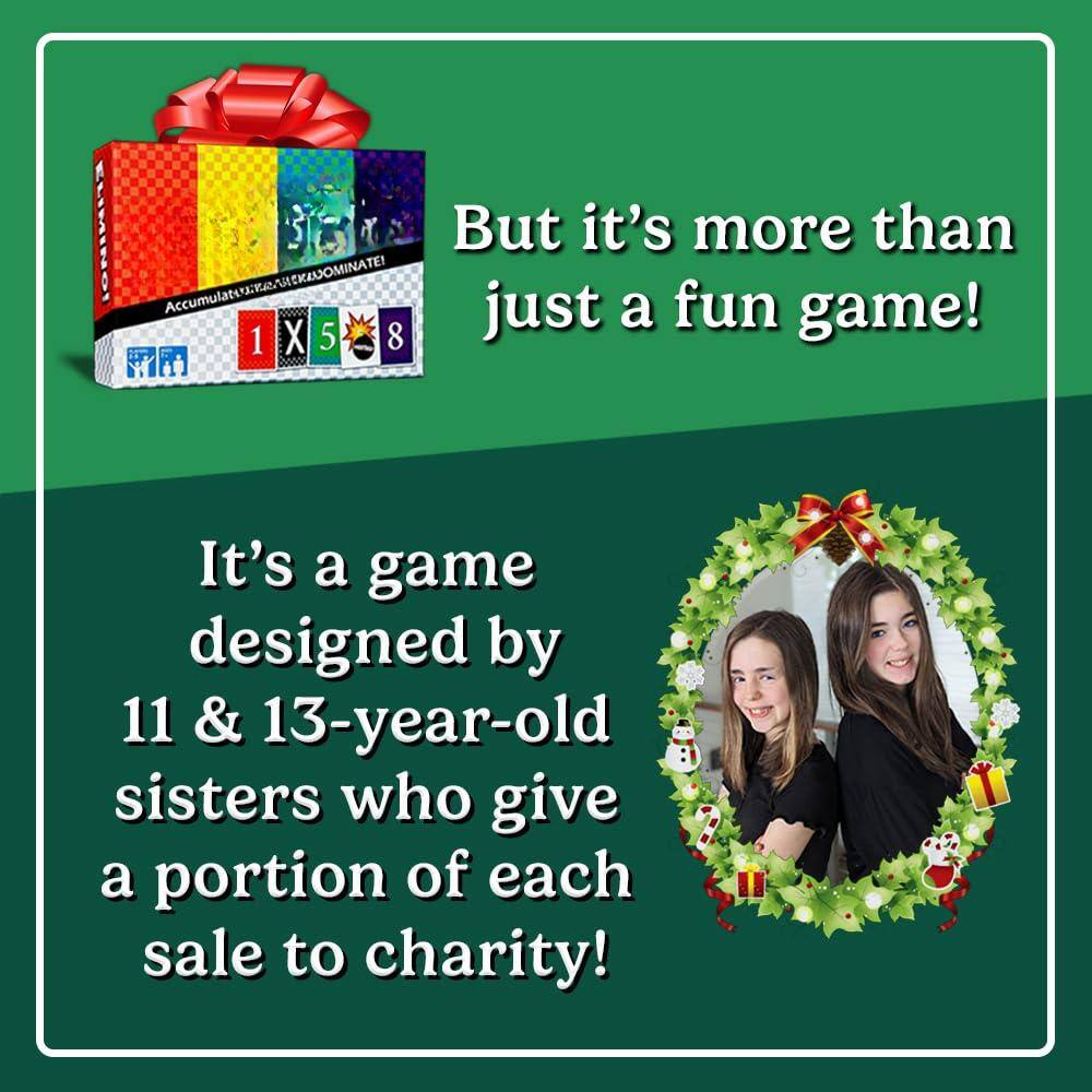 But it's more than just a fun game!

It's a game designed by 11 & 13-year-old sisters who give a portion of each sale to charity!