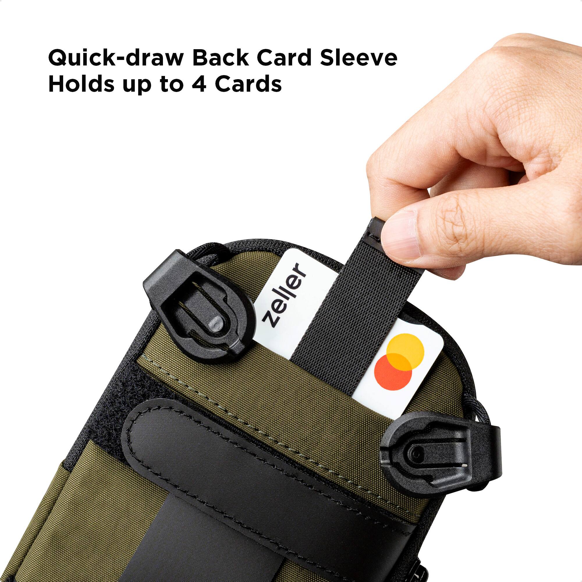 Quick-draw Back Card Sleeve  
Holds up to 4 Cards