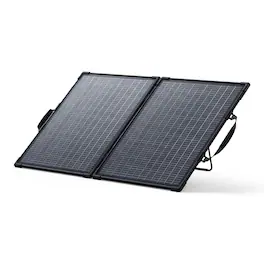 Anker - SOLIX PS100 Bifacial Portable Solar Panel,100W Foldable with Dual-Sided Power Generation for Camping,RVs,and Home Backup