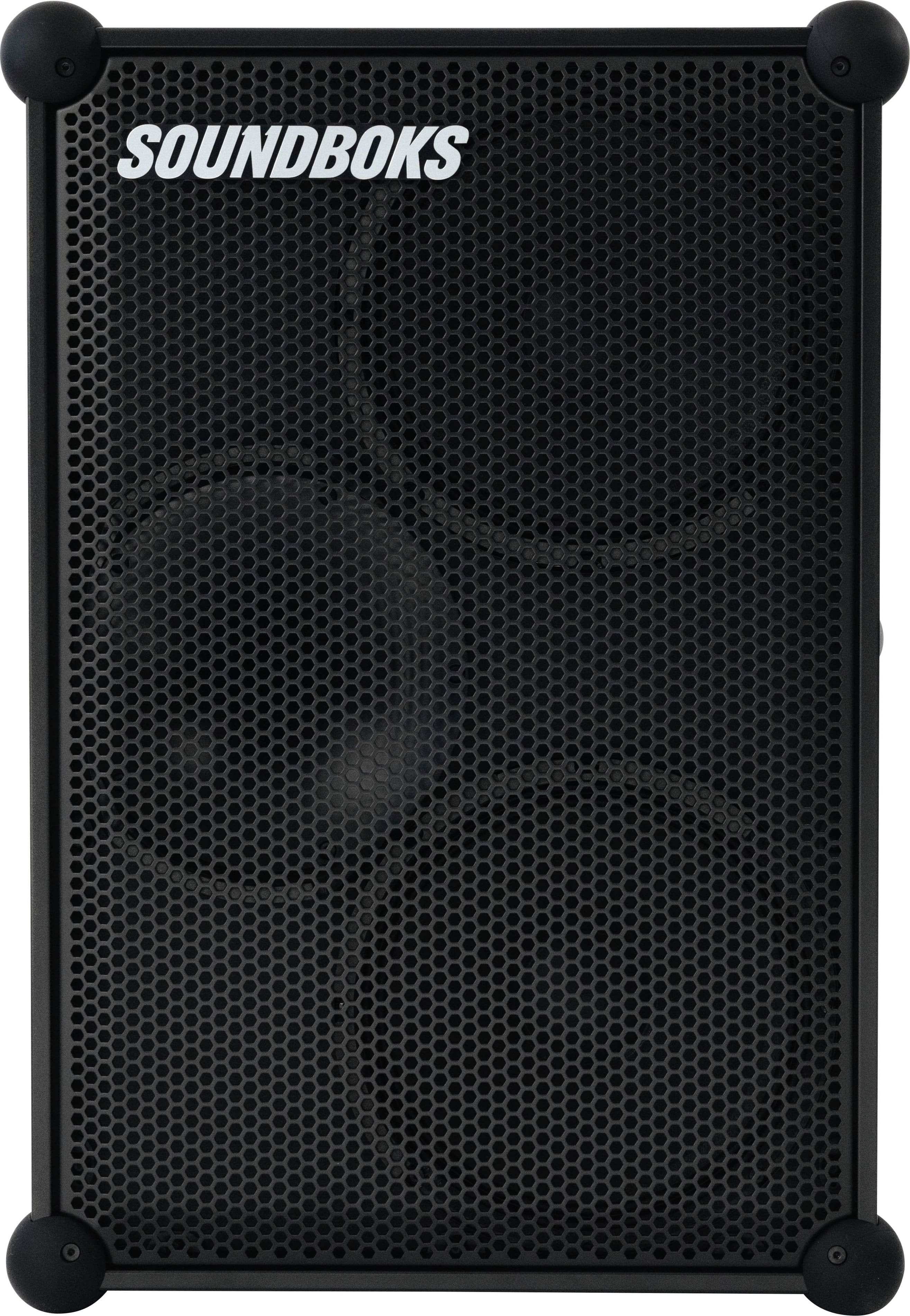 Front. SOUNDBOKS - 4 - Portable Bluetooth Speaker with Swappable Rechargable Battery - Black.