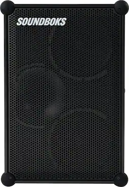 Front. SOUNDBOKS - 4 – Bluetooth Speaker – USB-C Swappable Battery – Party Speaker w/ 40 Hours of Battery – Wireless & Portable – 126dB - Black.