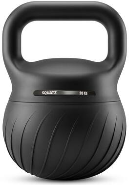 Pyle - Squatz 20 lb Soft Training Kettlebells for Home Gym, Shock-Absorbing Base, Kettlebell with Extra-Wide Non-Slip Handle - Black