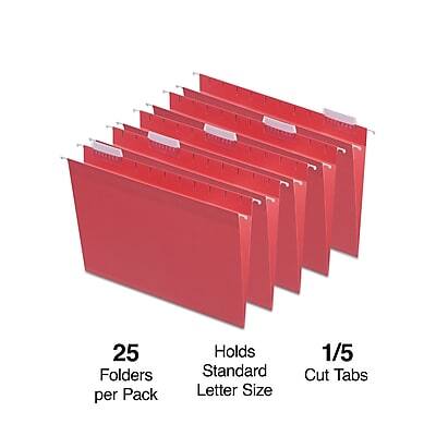 25 Folders per Pack  
Holds Standard Letter Size  
1/5 Cut Tabs