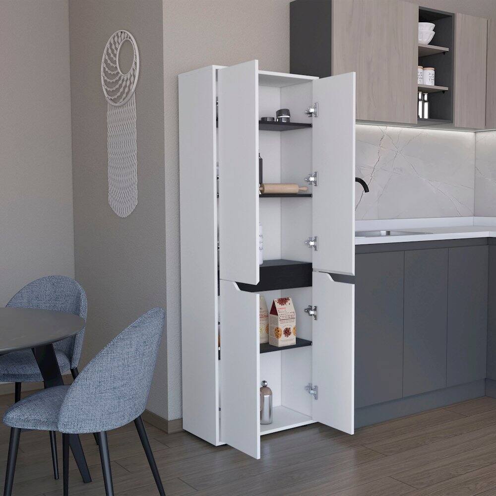 Alt View 4. TuHome - Ambery 180 Armoire Light Gray MDF - Gray.