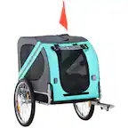 Front. Aosom - Dog Bike Trailer, Pet Wagon, Easy Folding Frame, 20" Rubber Wheels, 3 Entrances, Mesh Screen, Off-Road & Travel.