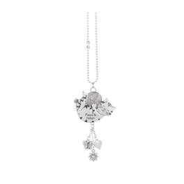 Ganz - Paws and Relax Cat Car Charm 7.5 Inch with Chain - Silver