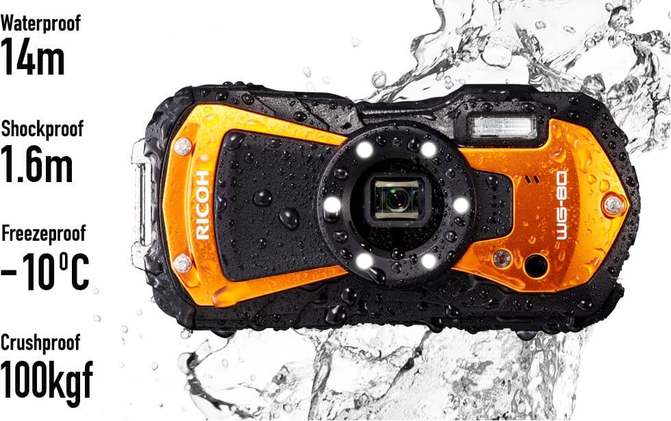 Waterproof 14m  
Shockproof 1.6m  
Freezeproof -10°C  
Crushproof 100kgf
