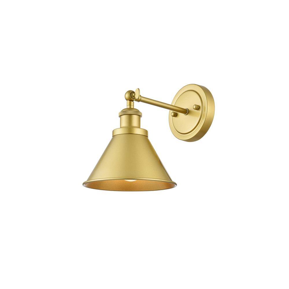 Back. Living District - Bentley 1 light Brass Bath Sconce - Brass.