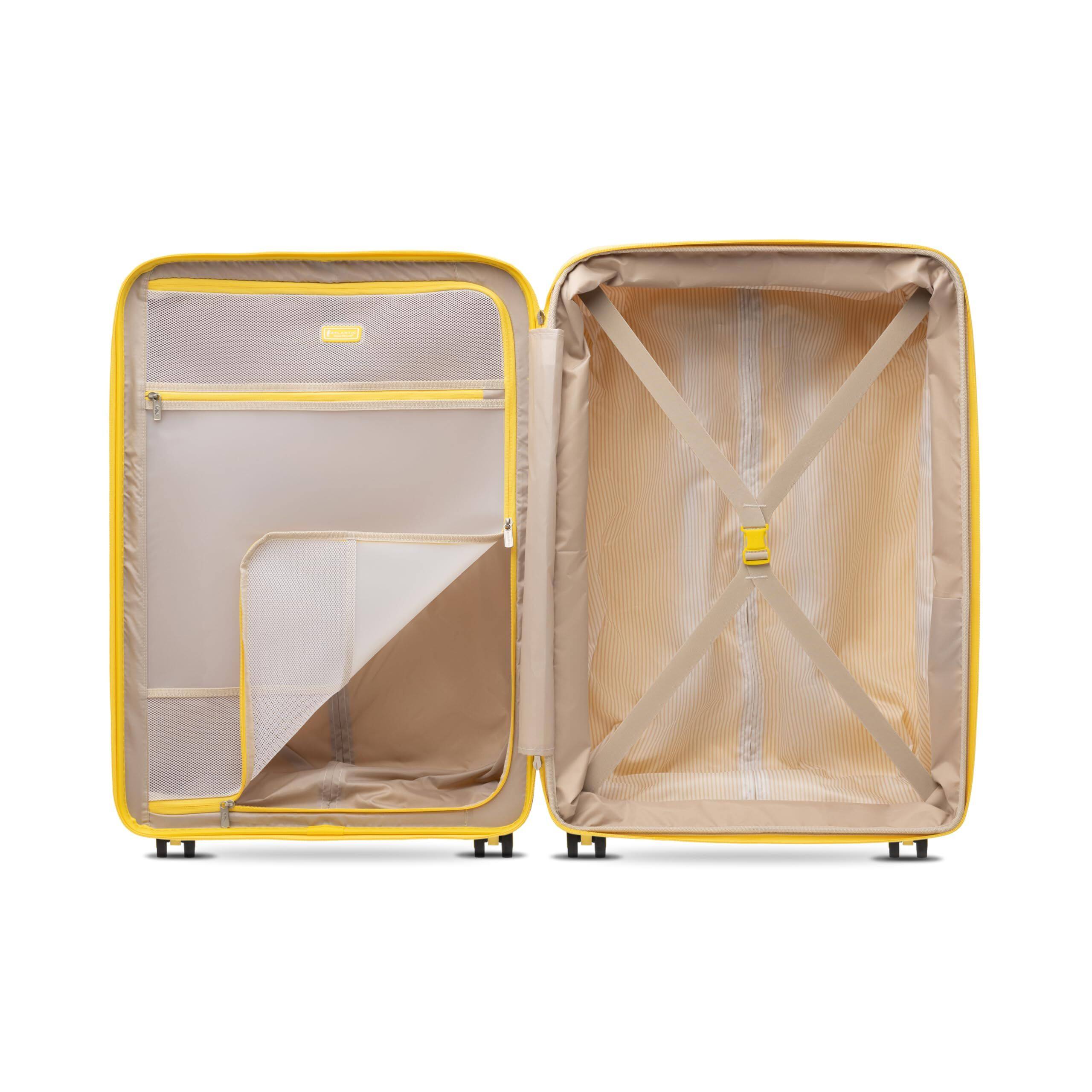 Alt View 1. Atlantic - Atlantic 2-Piece Luggage Set - Carry-on & Convertible Medium to Large Checked Expandable Hardside Spinners - Sunshine Yellow.