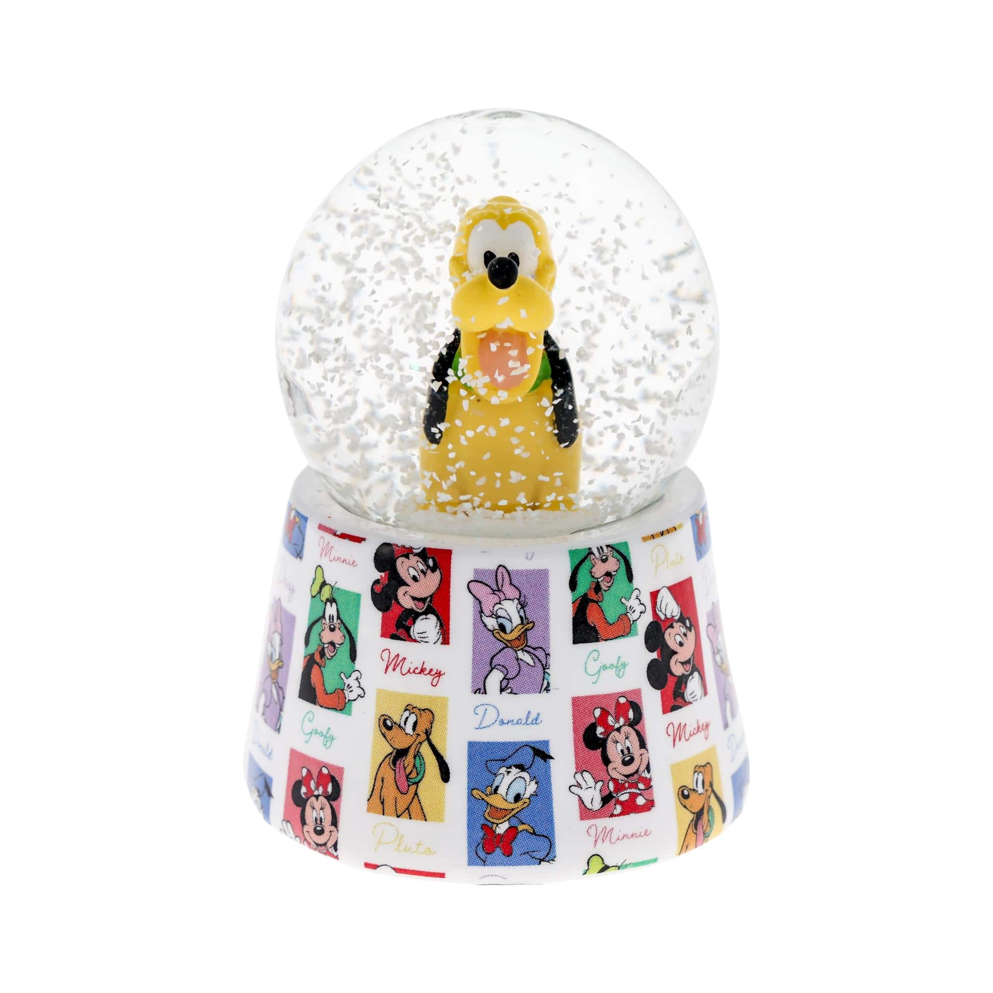Silver Buffalo - Disney Pluto 3-Inch Mini Light-Up Snow Globe - White