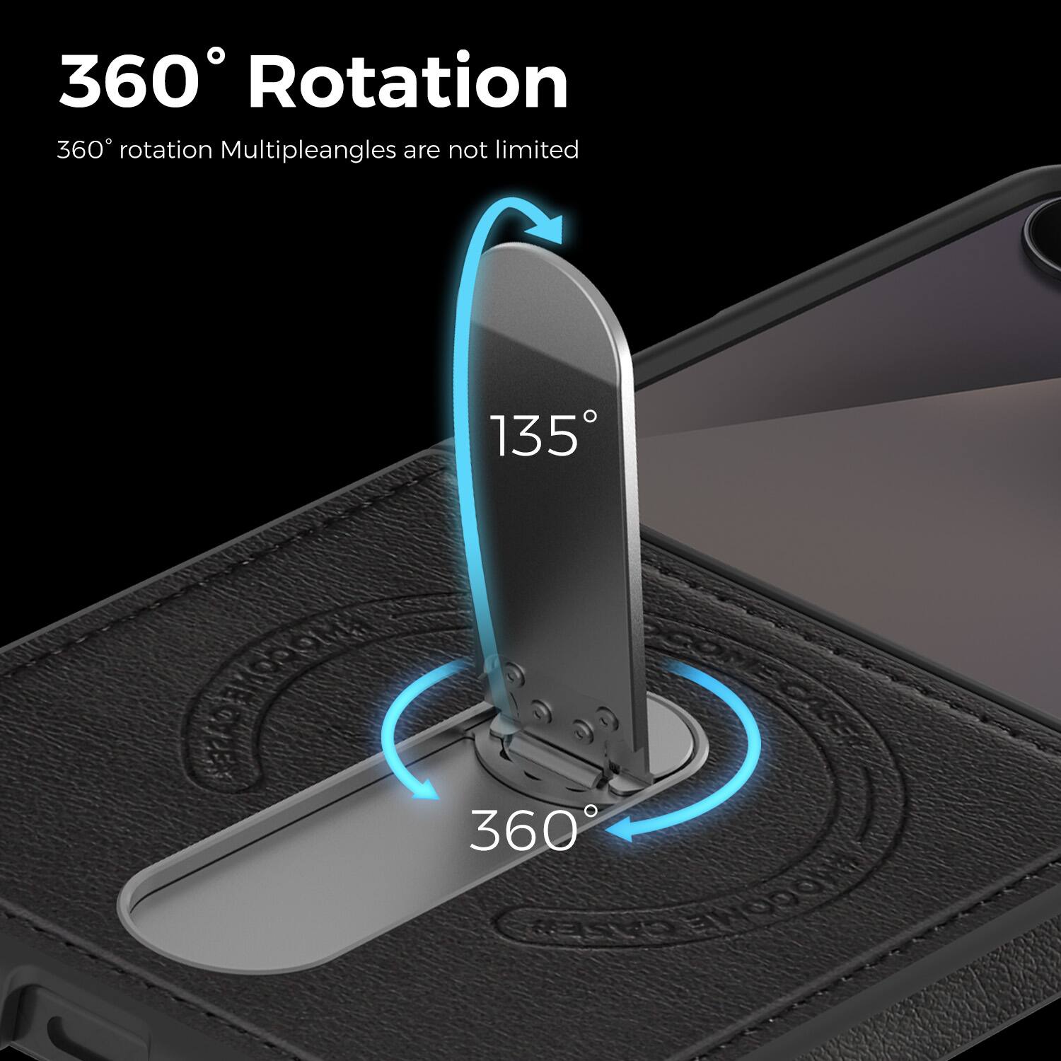 360° Rotation  
360° rotation Multiple angles are not limited  
135°  
360°