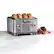 Left. Wolf Gourmet - Four-Slice Toaster - STAINLESS STEEL.