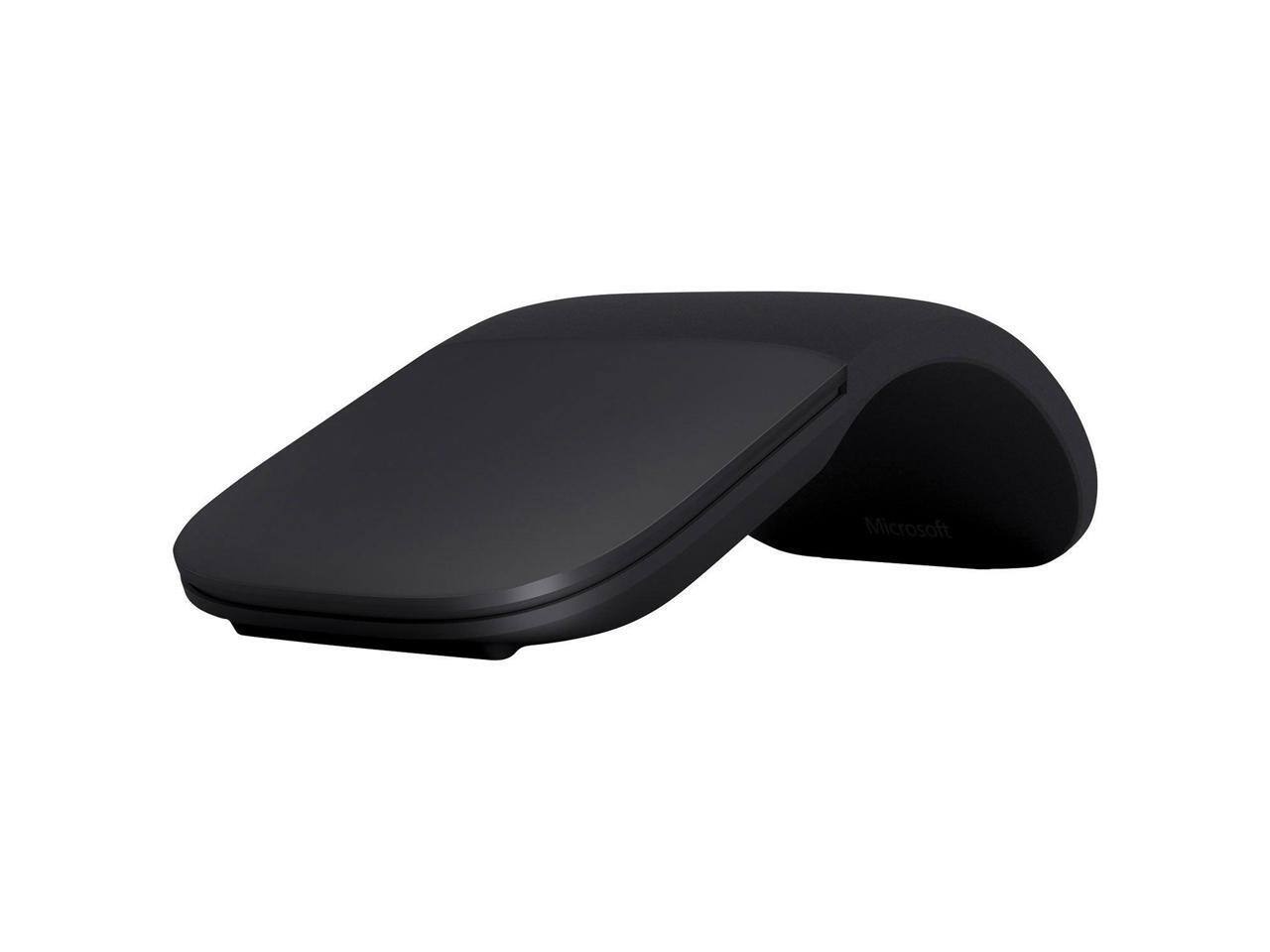 Alt View 4. Microsoft - Microsoft FHD-00001 Arc Touch 2-Button Optical Mouse - Black - Bluetrack Sensor - Black.