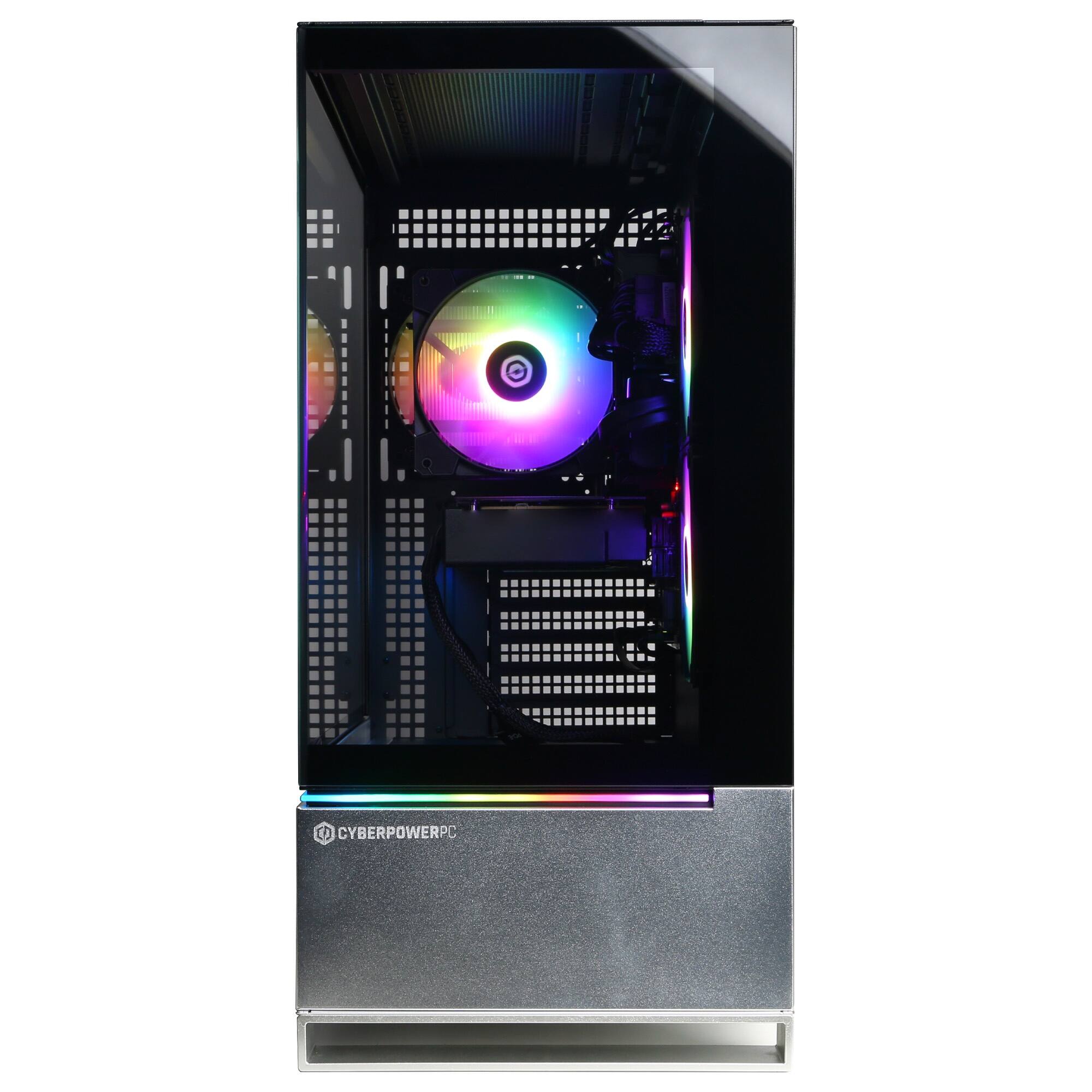 Alt View 1. CyberPowerPC - Gaming Desktop - AMD Ryzen 7 8700F 2024 - NVIDIA GeForce RTX 5060 Ti 8GB - 16GB DDR5 Memory - 2TB Storage - Black.