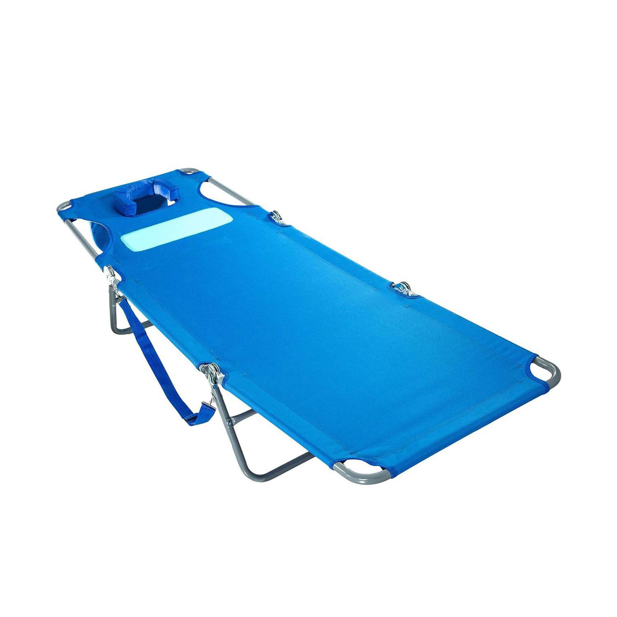 Alt View 5. Ostrich - Ostrich The Ladies Comfort Lounger Foldable Beach Pool Tanning Chair, Ocean Blue - Blue.