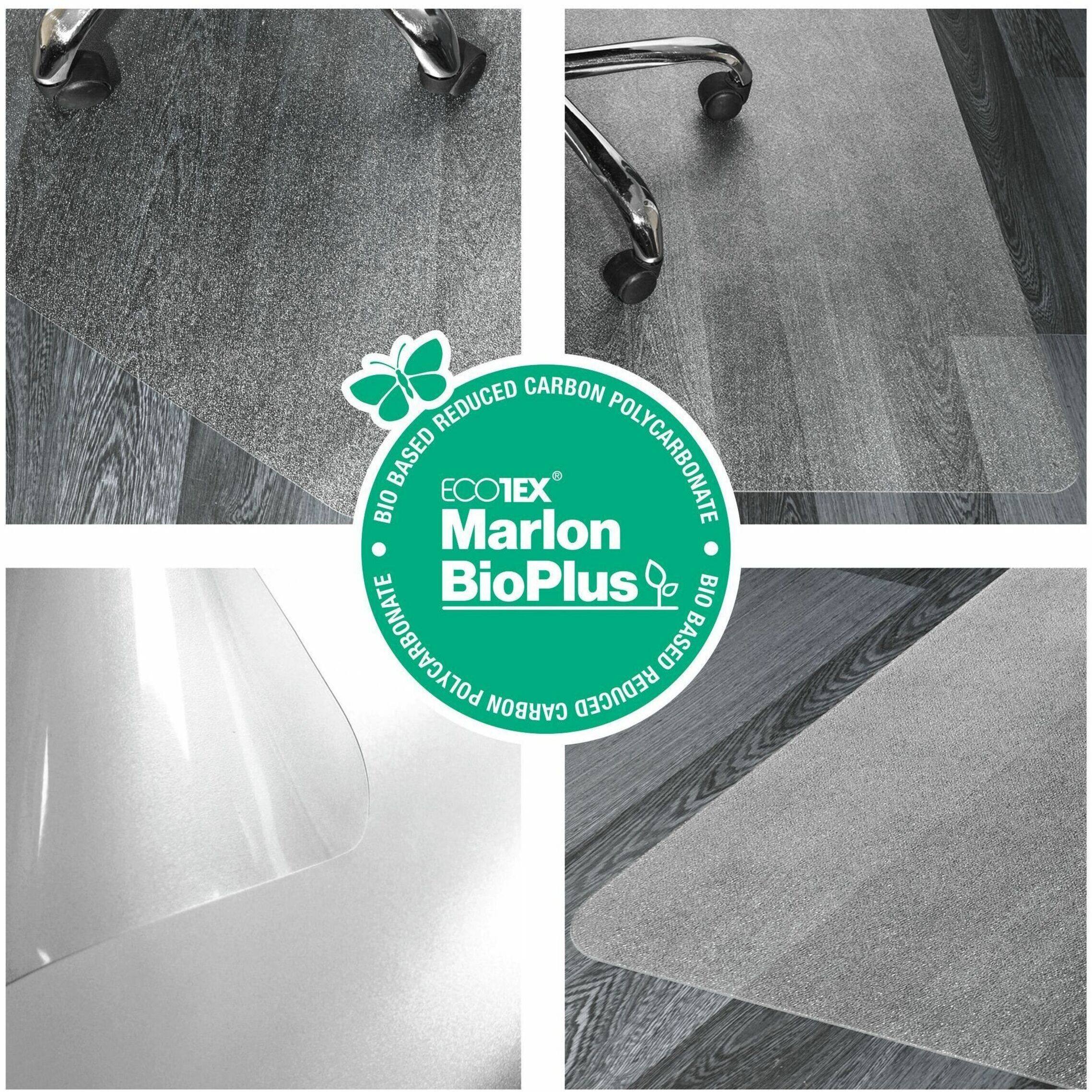 Alt View 24. Floortex - Floortex BioPlus Eco Friendly Carbon Neutral Chair Mat for Hard Floors - 46'' x 60'' - Clear.