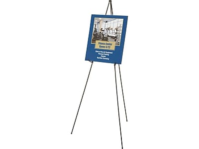 Alt View 4. Quartet - Instant Easel Display Easel, 63" Aluminum - Black.