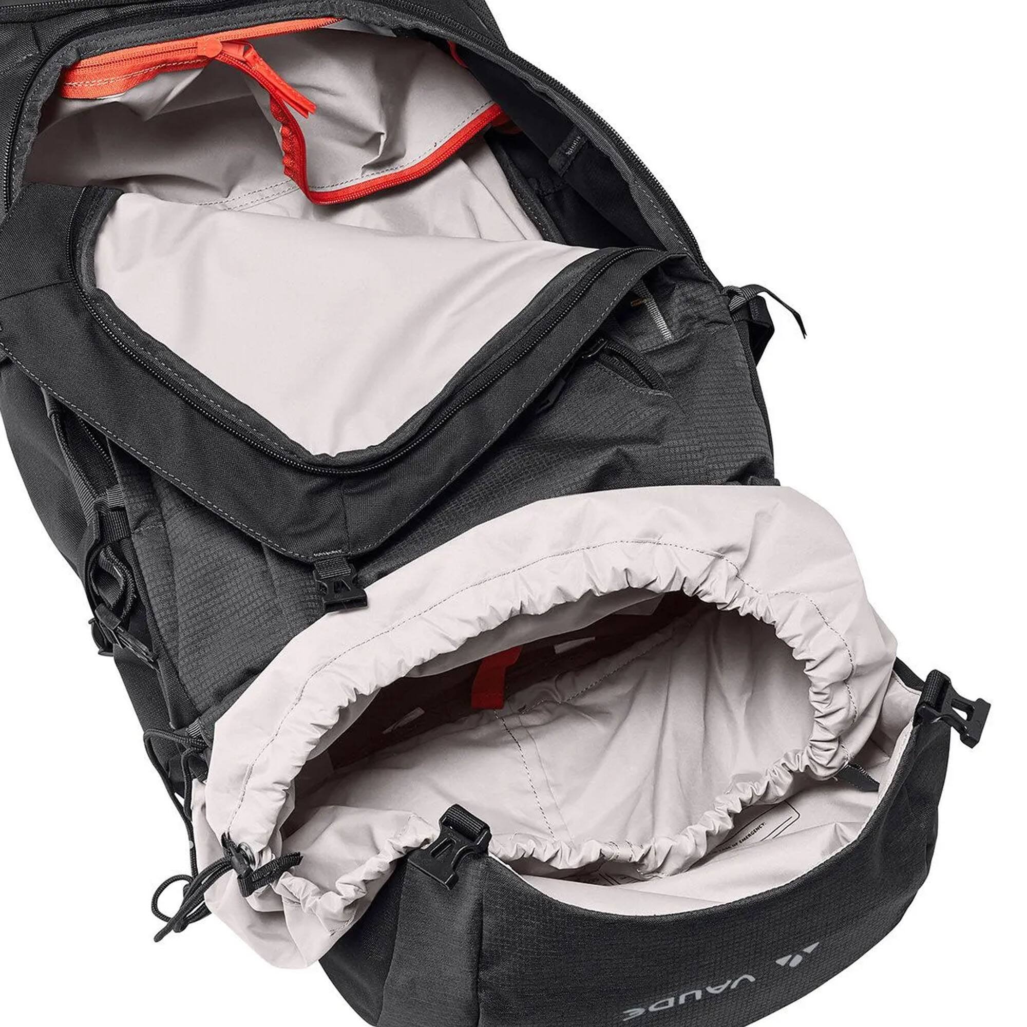 Alt View 3. VAUDE - Vaude Asymmetric 42+8 Trekking Backpack - Black - Black.