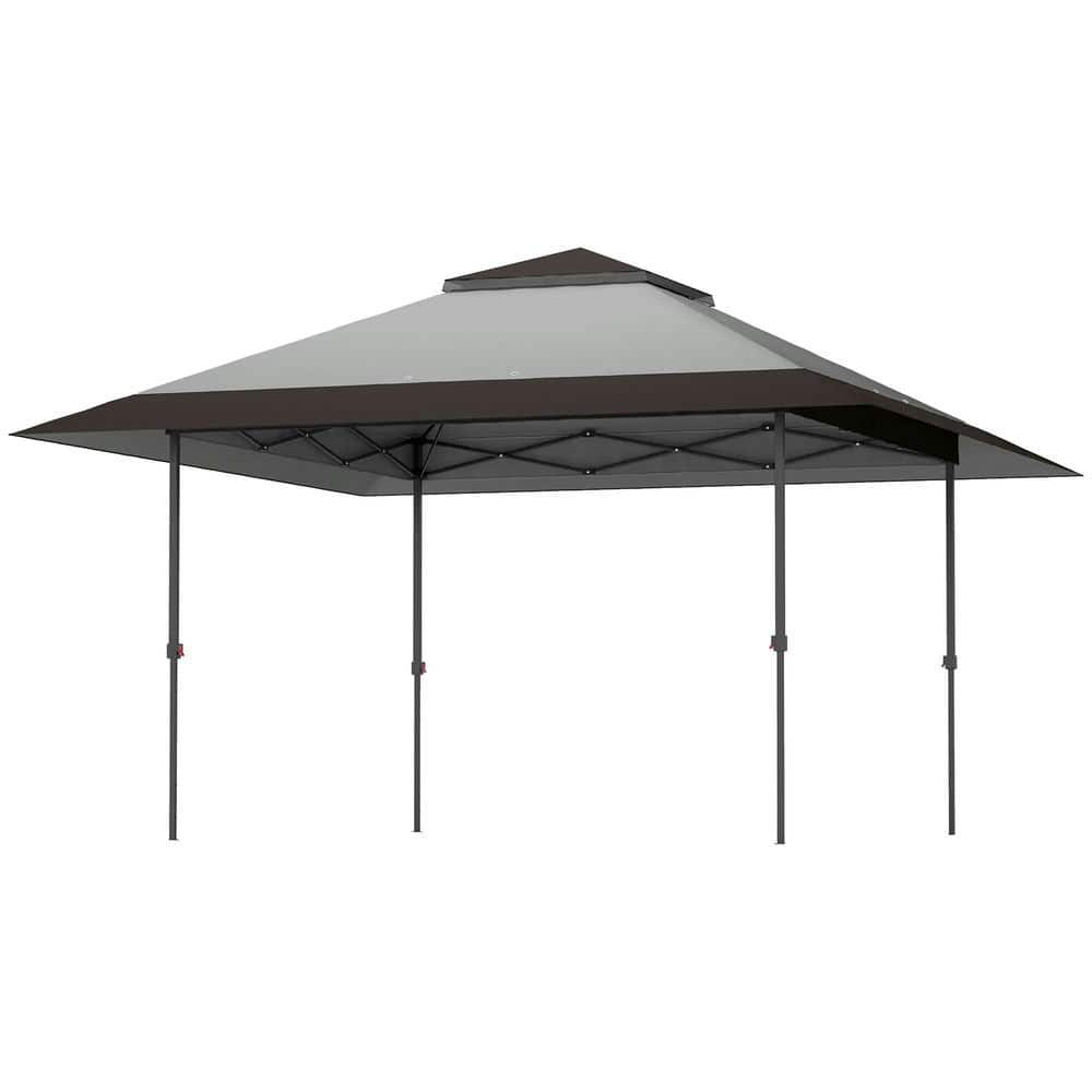 Spaco - 13'x13' Pop Up Canopy Tent,UPF50+ Tents for Parties,Height Adjustable - Gray