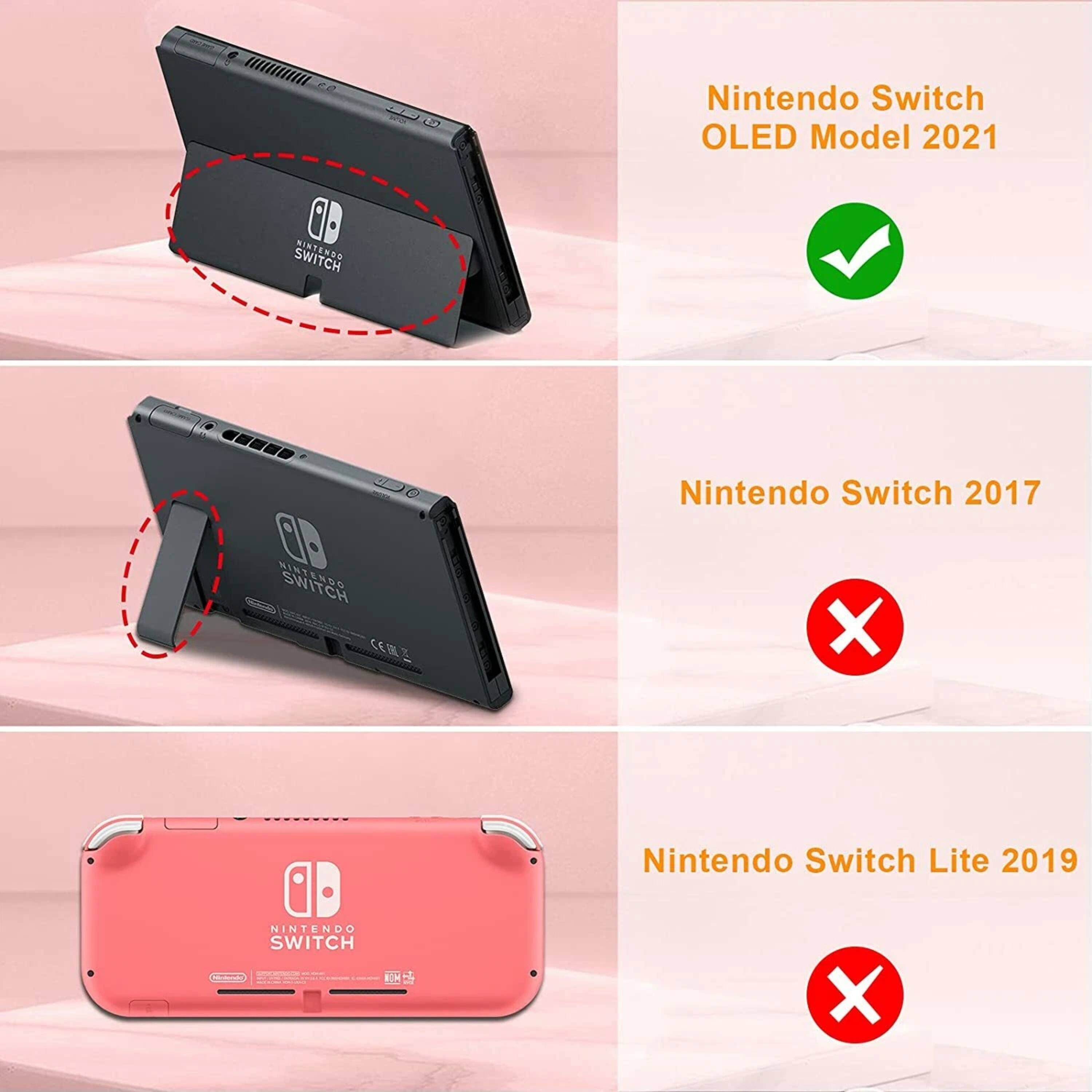 Nintendo Switch OLED Model 2021  
Nintendo Switch 2017  
Nintendo Switch Lite 2019
