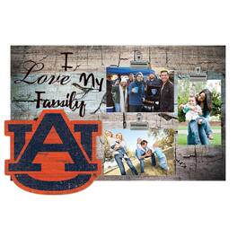 Fan Creations - Auburn Tigers 11" x 19" I Love My Family Clip Photo Frame - Multicolor