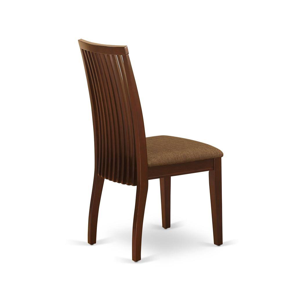 Back. East West Furniture - 3 Piece Dining Room Furniture Set Contains a Rectangle Dining Table - Mahogany.